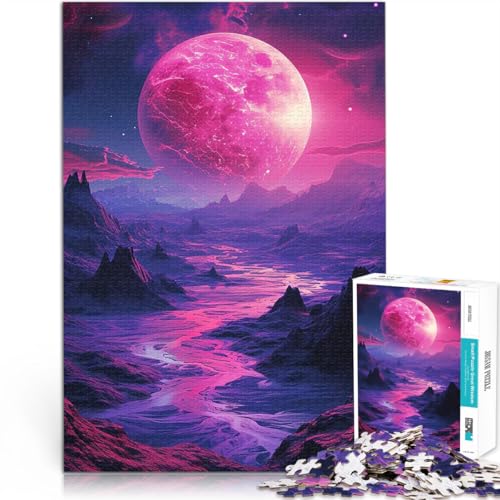 1000 Teenager-Teile-Puzzle Stressabbau – Staycation – Zeit totschlagen Sonnenuntergang in den Bergen Geburtstagsgeschenke52x38cm von QVKZLYFXN