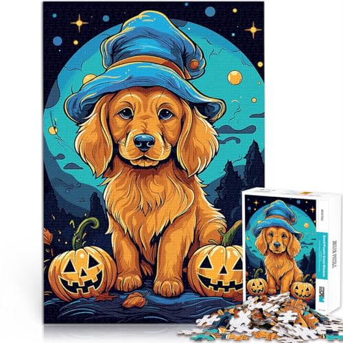 1000 Teenager-Teile-Puzzle Trainieren Sie Ihr Gehirn und Ihre Hände Niedlicher Hund Halloween Wunschliste mit dem Weihnachtsmann50x70cm von QVKZLYFXN