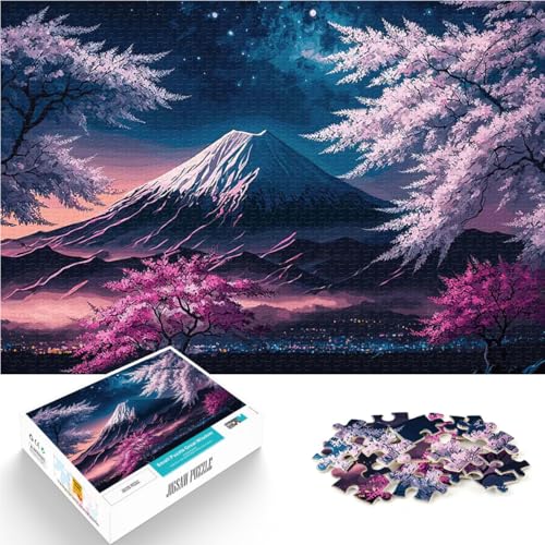 1000 Teenager-Teile-Puzzle für Lernspiel-Herausforderungsspielzeug Kirschblüte Japanisch Einzigartige Geburtstags- und Geschenkideen38x52cm von QVKZLYFXN