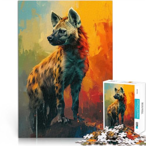 1000-Teile-Puzzle für Erwachsene Anspruchsvoll, Aber lustig und humorvoll Die verrückte Hyäne Tolle Geschenke und Spielzeuge50x70cm von QVKZLYFXN