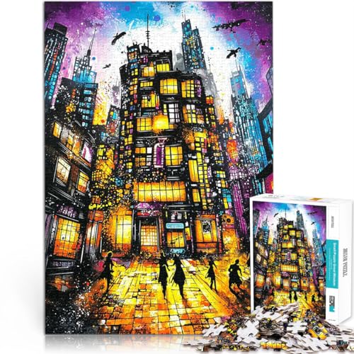 1000-Teile-Puzzle für Erwachsene Denkspiel Neon Metropolis – Surreale Urbane Nachtlandschaft Die Liebe zwischen Paaren stärken52x38cm 1000-Teile-Puzzle für Erwachsene Denkspiel Neon Metropolis – Surreale Urbane Nachtlandschaft Die Liebe zwischen Paaren stärken52x38cm von QVKZLYFXN