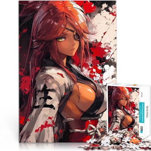 1000-Teile-Puzzle für Erwachsene Denksportaufgabe für Anime-Mädchen mit Augenklappe Geburtstagsgeschenk, Geschenke, Wandkunst50x70cm von QVKZLYFXN