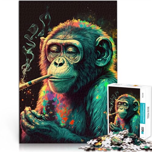 1000-Teile-Puzzle für Erwachsene Familienspiel für und Marihuana-AFFE eignet ganze Familie75x50cm 1000-Teile-Puzzle für Erwachsene Familienspiel für und Marihuana-AFFE eignet ganze Familie75x50cm von QVKZLYFXN