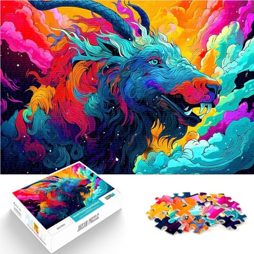 1000-Teile-Puzzle für Erwachsene Gehirnintelligenz-Herausforderung süchtig machendes Spielzeug Drachen Geschenkideen50x70cm von QVKZLYFXN