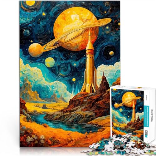 1000-Teile-Puzzle für Erwachsene Herausforderndes Spiel Weltraumraketenlandschaft eignet ganze Familie38x26cm 1000-Teile-Puzzle für Erwachsene Herausforderndes Spiel Weltraumraketenlandschaft eignet ganze Familie38x26cm von QVKZLYFXN