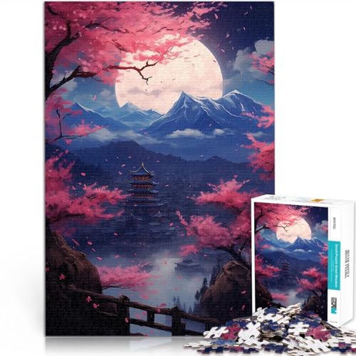 1000-Teile-Puzzle für Erwachsene Lernspiel-Herausforderungsspielzeug Japanische Mondlichtlandschaft Heimdekoration Spielzeug38x26cm 1000-Teile-Puzzle für Erwachsene Lernspiel-Herausforderungsspielzeug Japanische Mondlichtlandschaft Heimdekoration Spielzeug38x26cm von QVKZLYFXN