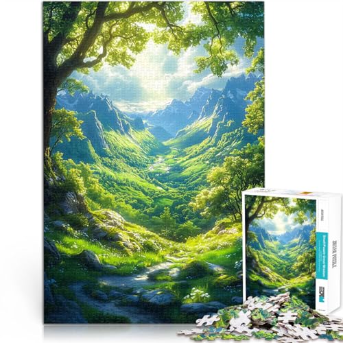 1000-Teile-Puzzle für Erwachsene Quizspiel Epische Bergtallandschaft eignet ganze Familie75x50cm 1000-Teile-Puzzle für Erwachsene Quizspiel Epische Bergtallandschaft eignet ganze Familie75x50cm von QVKZLYFXN