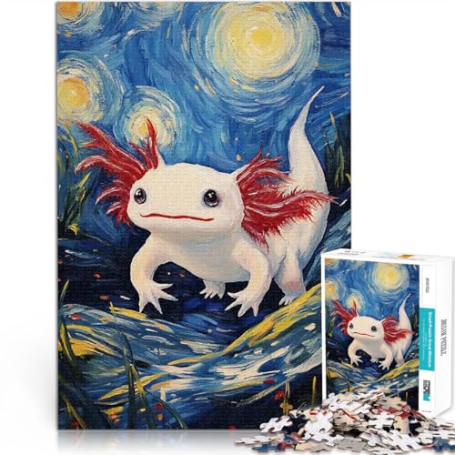 1000-Teile-Puzzle für Erwachsene Spiele Spielzeug Geschenk Axoloti in der Sternennacht Lernspiel für Geburtstag, Weihnachten38x26cm 1000-Teile-Puzzle für Erwachsene Spiele Spielzeug Geschenk Axoloti in der Sternennacht Lernspiel für Geburtstag, Weihnachten38x26cm von QVKZLYFXN