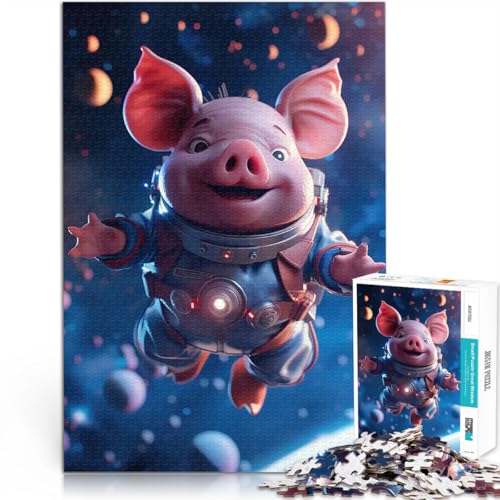 1000-Teile-Puzzle für Erwachsene Staycation: Zeit totschlagen Süßer Ferkel-Astronaut Lernspiel für Geburtstag, Weihnachten38x26cm 1000-Teile-Puzzle für Erwachsene Staycation: Zeit totschlagen Süßer Ferkel-Astronaut Lernspiel für Geburtstag, Weihnachten38x26cm von QVKZLYFXN