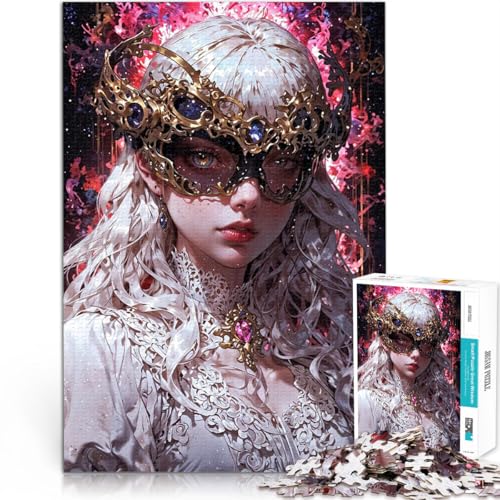 1000-Teile-Puzzle für Erwachsene für Lernspiel-Herausforderungsspielzeug Fantastisches Anime-Mädchen EIN Kunstwerk38x26cm von QVKZLYFXN