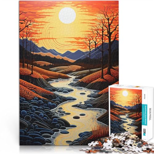 1000-Teile-Puzzle für Erwachsene pädagogische Herausforderung Flusslandschaftskunst Einzigartige Wohndekoration und Geschenke52x38cm 1000-Teile-Puzzle für Erwachsene pädagogische Herausforderung Flusslandschaftskunst Einzigartige Wohndekoration und Geschenke52x38cm von QVKZLYFXN