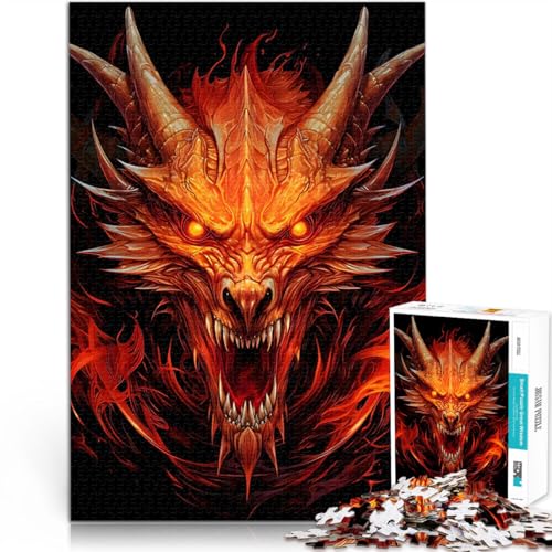 1000-Teile-Puzzle für Erwachsene pädagogische Herausforderung Legendärer König des Feuerdrachen Geeignet für die Schreibtischdekoration75x50cm 1000-Teile-Puzzle für Erwachsene pädagogische Herausforderung Legendärer König des Feuerdrachen Geeignet für die Schreibtischdekoration75x50cm von QVKZLYFXN