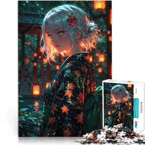 1000-Teile-Puzzle für Teenager Dekomprimierendes intellektuelles Lernspielzeug Anime-Mädchen im Kimono Gutes Geschenk52x38cm 1000-Teile-Puzzle für Teenager Dekomprimierendes intellektuelles Lernspielzeug Anime-Mädchen im Kimono Gutes Geschenk52x38cm von QVKZLYFXN