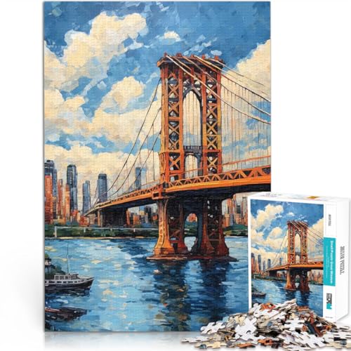 1000-Teile-Puzzle für Teenager Dekomprimierendes intellektuelles Lernspielzeug Brooklyn Bridge Geeignet für die Schreibtischdekoration38x52cm 1000-Teile-Puzzle für Teenager Dekomprimierendes intellektuelles Lernspielzeug Brooklyn Bridge Geeignet für die Schreibtischdekoration38x52cm von QVKZLYFXN