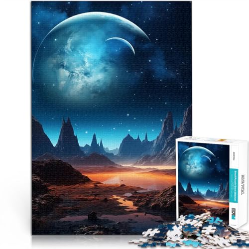 1000-Teile-Puzzle für Teenager Geschenke zum Suchbegriff: Herausfordernde Spiele Berge und Planeten Geburtstagsgeschenke75x50cm von QVKZLYFXN