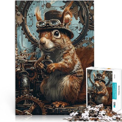1000-Teile-Puzzle für Teenager Lernspiel-Herausforderungsspielzeug Steampunk Tier Eichhörnchen Geburtstagsgeschenk, Geschenke, Wandkunst75x50cm 1000-Teile-Puzzle für Teenager Lernspiel-Herausforderungsspielzeug Steampunk Tier Eichhörnchen Geburtstagsgeschenk, Geschenke, Wandkunst75x50cm von QVKZLYFXN