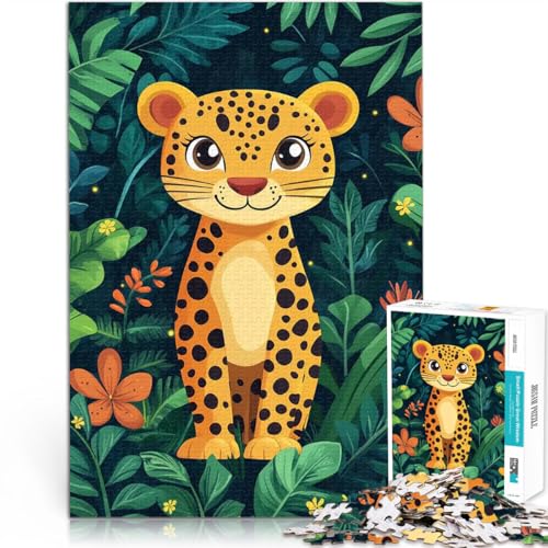 1000-Teile-Puzzle für Teenager Pädagogisches Familienspiel Niedlicher Leopard im Dschungel Lernspiel für Geburtstag, Weihnachten38x26cm 1000-Teile-Puzzle für Teenager Pädagogisches Familienspiel Niedlicher Leopard im Dschungel Lernspiel für Geburtstag, Weihnachten38x26cm von QVKZLYFXN