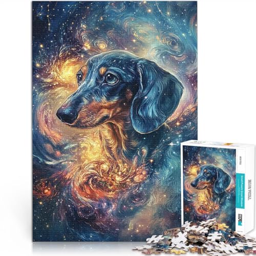 1000-Teile-Puzzle für Teenager Quizspiel Kosmischer Dackel Weltraumdackel mit vollständig ineinander greifenden, zufällig geformten Teilen75x50cm 1000-Teile-Puzzle für Teenager Quizspiel Kosmischer Dackel Weltraumdackel mit vollständig ineinander greifenden, zufällig geformten Teilen75x50cm von QVKZLYFXN