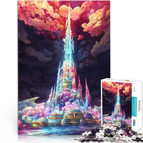 1000-Teile-Puzzle für Teenager Spielzeug Lernspiele Stressabbau Crystarium-Kristallturm Lernspiel für Geburtstag, Weihnachten52x38cm von QVKZLYFXN