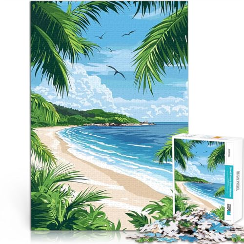 1000-Teile-Puzzle für Teenager Spielzeug für die ganze Familie Tropisches Strandparadies Wunschliste mit dem Weihnachtsmann38x26cm von QVKZLYFXN