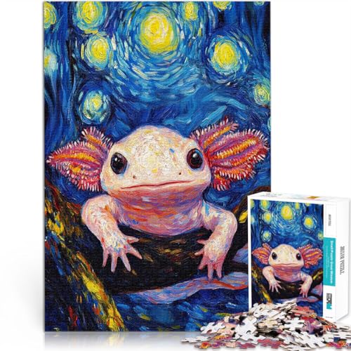 1000-teilige Puzzles für Erwachsene Anspruchsvolles Spiel und Familienspaß Axolotl in der Sternennacht EIN Kunstwerk75x50cm 1000-teilige Puzzles für Erwachsene Anspruchsvolles Spiel und Familienspaß Axolotl in der Sternennacht EIN Kunstwerk75x50cm von QVKZLYFXN