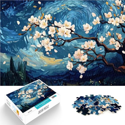 1000-teilige Puzzles für Erwachsene Anspruchsvolles Spiel und Familienspaß Kirschblütennacht Lernspiel für Geburtstag, Weihnachten75x50cm 1000-teilige Puzzles für Erwachsene Anspruchsvolles Spiel und Familienspaß Kirschblütennacht Lernspiel für Geburtstag, Weihnachten75x50cm von QVKZLYFXN