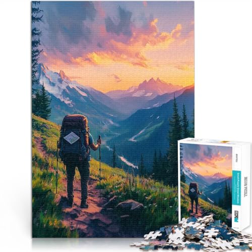 1000-teilige Puzzles für Erwachsene Anspruchsvolles Spiel und Familienspaß Wanderer bei Sonnenuntergang Geschenkideen38x26cm 1000-teilige Puzzles für Erwachsene Anspruchsvolles Spiel und Familienspaß Wanderer bei Sonnenuntergang Geschenkideen38x26cm von QVKZLYFXN