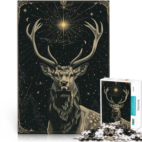 1000-teilige Puzzles für Erwachsene Dekomprimierendes intellektuelles Lernspielzeug Hirsch im Sternenlicht Kunstwerk Geschenk52x38cm 1000-teilige Puzzles für Erwachsene Dekomprimierendes intellektuelles Lernspielzeug Hirsch im Sternenlicht Kunstwerk Geschenk52x38cm von QVKZLYFXN