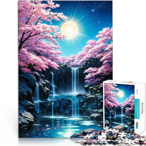 1000-teilige Puzzles für Erwachsene Denkspiel Kirschblütennacht Japan Wanddekoration Einzigartige Geburtstags- und Weihnachtsgeschenke75x50cm 1000-teilige Puzzles für Erwachsene Denkspiel Kirschblütennacht Japan Wanddekoration Einzigartige Geburtstags- und Weihnachtsgeschenke75x50cm von QVKZLYFXN