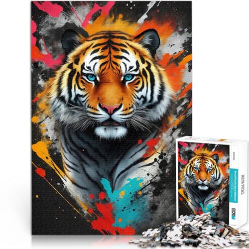 1000-teilige Puzzles für Erwachsene Handgeschwindigkeitswettbewerb Gemälde Tiger abstrakt Einzigartige Wohndekoration und Geschenke50x70cm 1000-teilige Puzzles für Erwachsene Handgeschwindigkeitswettbewerb Gemälde Tiger abstrakt Einzigartige Wohndekoration und Geschenke50x70cm von QVKZLYFXN