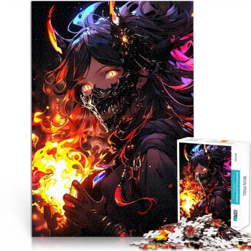 1000-teilige Puzzles für Erwachsene Herausforderndes Spielspielzeug Feuriges Anime-Mädchen mit Maske Heimdekoration Spielzeug50x70cm 1000-teilige Puzzles für Erwachsene Herausforderndes Spielspielzeug Feuriges Anime-Mädchen mit Maske Heimdekoration Spielzeug50x70cm von QVKZLYFXN