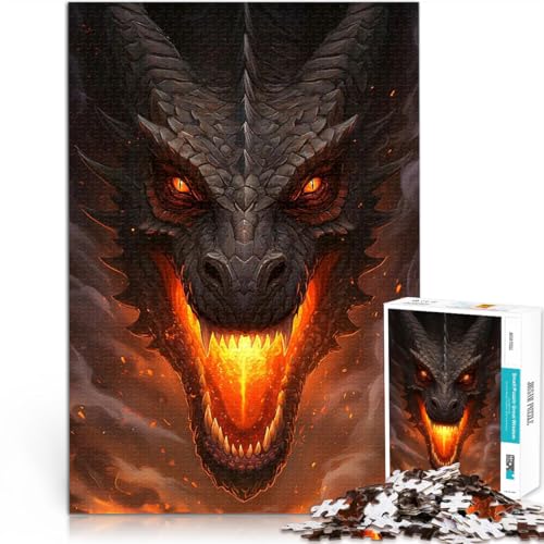 1000-teilige Puzzles für Erwachsene Intellektuelles Spiel Drachenfeueratem eignet ganze Familie50x70cm von QVKZLYFXN