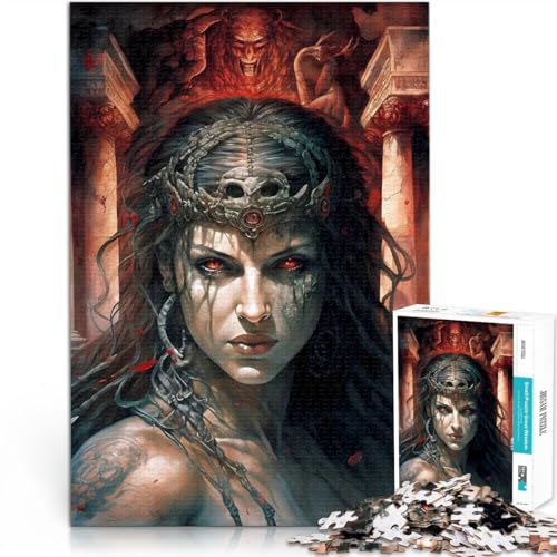 1000-teilige Puzzles für Erwachsene Lernspiel-Herausforderungsspielzeug Fantasy-Porträt Medusa Geburtstagsgeschenk, Geschenke, Wandkunst75x50cm 1000-teilige Puzzles für Erwachsene Lernspiel-Herausforderungsspielzeug Fantasy-Porträt Medusa Geburtstagsgeschenk, Geschenke, Wandkunst75x50cm von QVKZLYFXN
