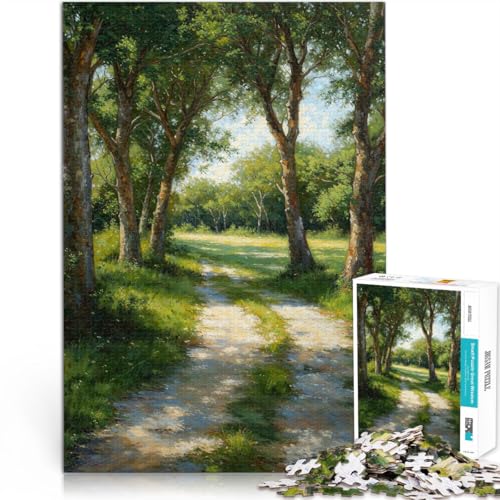 1000-teilige Puzzles für Erwachsene Lernspiel-Herausforderungsspielzeug Schattiger Pfad Lernspiel für Geburtstag, Weihnachten38x26cm von QVKZLYFXN