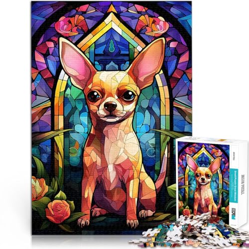 1000-teilige Puzzles für Erwachsene Lernspiele DIY Spielzeug Chihuahua-Buntglas denn eignet ganze Familie38x26cm 1000-teilige Puzzles für Erwachsene Lernspiele DIY Spielzeug Chihuahua-Buntglas denn eignet ganze Familie38x26cm von QVKZLYFXN