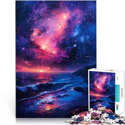 1000-teilige Puzzles für Erwachsene Lernspiele Heimdekoration Kosmische Meereslandschaft Die Liebe zwischen Paaren stärken38x52cm von QVKZLYFXN