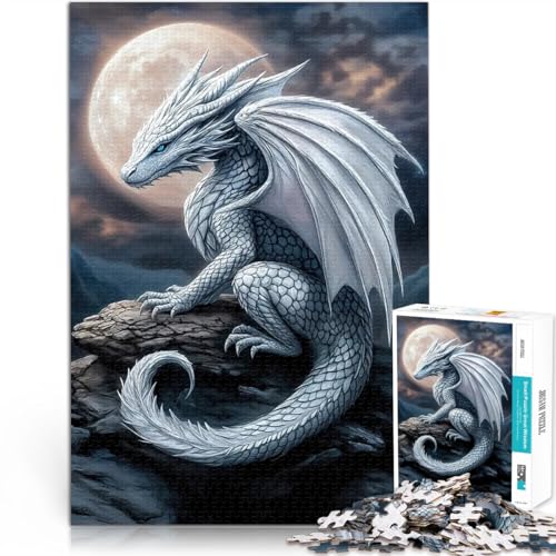 1000-teilige Puzzles für Erwachsene Lernspiele Heimdekoration Weißer Drache im Mondlicht Wunschliste mit dem Weihnachtsmann75x50cm 1000-teilige Puzzles für Erwachsene Lernspiele Heimdekoration Weißer Drache im Mondlicht Wunschliste mit dem Weihnachtsmann75x50cm von QVKZLYFXN