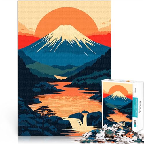 1000-teilige Puzzles für Erwachsene Quizspiel Mount Fuji Sonnenuntergang minimalistische Kunst einzigartiges Herausforderungsspiel38x26cm 1000-teilige Puzzles für Erwachsene Quizspiel Mount Fuji Sonnenuntergang minimalistische Kunst einzigartiges Herausforderungsspiel38x26cm von QVKZLYFXN