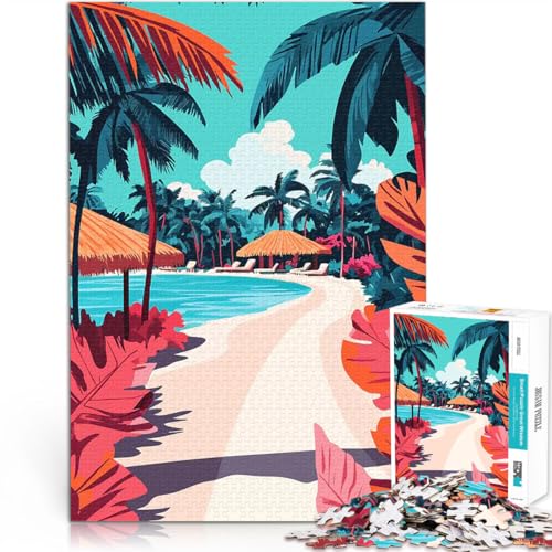 1000-teilige Puzzles für Erwachsene Quizspiel Tropischer Strand auf den Malediven, minimalistische Kunst Gutes Geschenk75x50cm 1000-teilige Puzzles für Erwachsene Quizspiel Tropischer Strand auf den Malediven, minimalistische Kunst Gutes Geschenk75x50cm von QVKZLYFXN