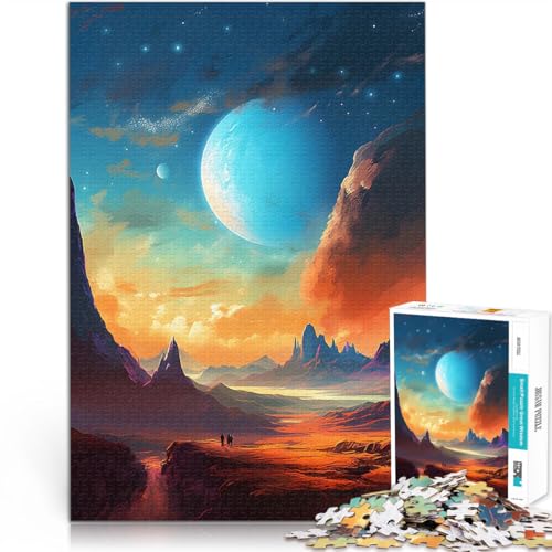 1000-teilige Puzzles für Erwachsene Spielspielzeug Berge und Planeten Kunst Die Liebe zwischen Paaren stärken75x50cm von QVKZLYFXN