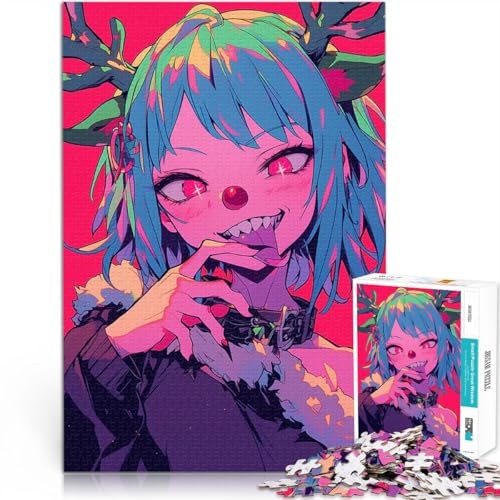 1000-teilige Puzzles für Erwachsene pädagogische Herausforderung Anime-Mädchen mit Rentiergeweih Künstlersammlung, Bildende Kunst52x38cm 1000-teilige Puzzles für Erwachsene pädagogische Herausforderung Anime-Mädchen mit Rentiergeweih Künstlersammlung, Bildende Kunst52x38cm von QVKZLYFXN