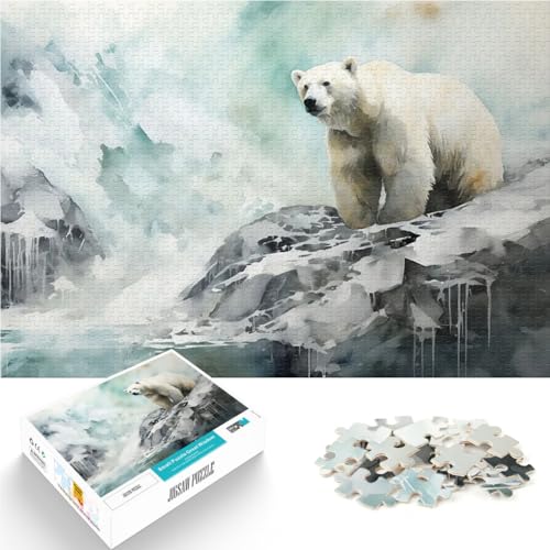 1000-teilige Puzzles für Teenager Anspruchsvolles Spiel und Familienspaß Weißer Eisbär Gletscher Lernspiel für Geburtstag, Weihnachten75x50cm 1000-teilige Puzzles für Teenager Anspruchsvolles Spiel und Familienspaß Weißer Eisbär Gletscher Lernspiel für Geburtstag, Weihnachten75x50cm von QVKZLYFXN