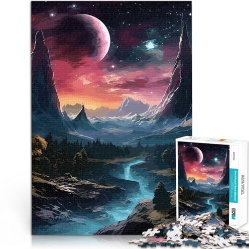 1000-teilige Puzzles für Teenager Dekomprimierendes intellektuelles Lernspielzeug Berge und Planeten Geschenkideen38x26cm 1000-teilige Puzzles für Teenager Dekomprimierendes intellektuelles Lernspielzeug Berge und Planeten Geschenkideen38x26cm von QVKZLYFXN