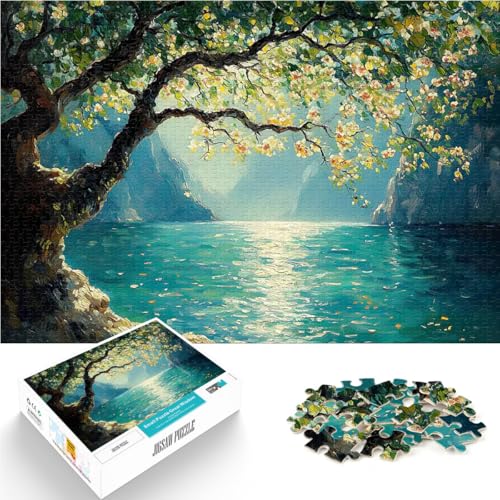 1000-teilige Puzzles für Teenager Familienspiel zum Stressabbau, schwierige Herausforderung Grünes Sommergemälde Geburtstagsgeschenke38x26cm von QVKZLYFXN