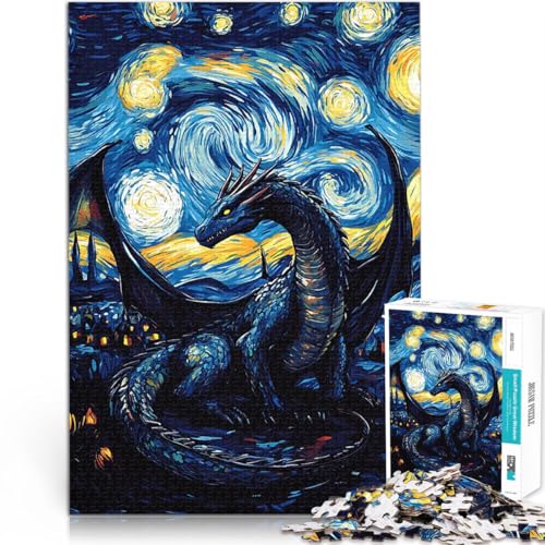 1000-teilige Puzzles für Teenager Lernspiele DIY Spielzeug Drache in der Sternennacht einzigartiges Herausforderungsspiel38x26cm 1000-teilige Puzzles für Teenager Lernspiele DIY Spielzeug Drache in der Sternennacht einzigartiges Herausforderungsspiel38x26cm von QVKZLYFXN
