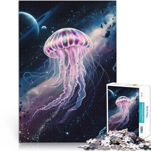1000-teilige Puzzles für Teenager Lernspiele DIY Spielzeug Kosmische Regenbogenqualle Geburtstagsgeschenk, Geschenke52x38cm 1000-teilige Puzzles für Teenager Lernspiele DIY Spielzeug Kosmische Regenbogenqualle Geburtstagsgeschenk, Geschenke52x38cm von QVKZLYFXN