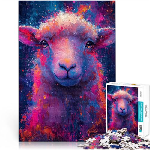 1000-teilige Puzzles für Teenager Mustermontage Buntes Schaf-Pop-Art-Porträt eignet ganze Familie75x50cm 1000-teilige Puzzles für Teenager Mustermontage Buntes Schaf-Pop-Art-Porträt eignet ganze Familie75x50cm von QVKZLYFXN