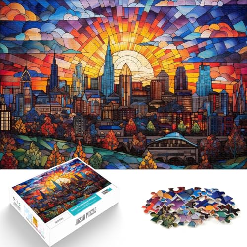 1000-teilige Puzzles für Teenager Pädagogisches Spielzeug zum Stressabbau Glasmalerei Kansas City einzigartiges Herausforderungsspiel75x50cm 1000-teilige Puzzles für Teenager Pädagogisches Spielzeug zum Stressabbau Glasmalerei Kansas City einzigartiges Herausforderungsspiel75x50cm von QVKZLYFXN