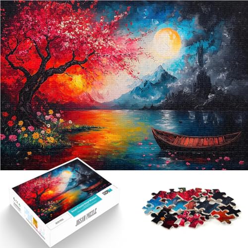 1000-teilige Puzzles für Teenager Quizspiel Sonnenuntergang und Mondaufgang Landschaft Angebot als Geschenk für die ganze Familie38x26cm 1000-teilige Puzzles für Teenager Quizspiel Sonnenuntergang und Mondaufgang Landschaft Angebot als Geschenk für die ganze Familie38x26cm von QVKZLYFXN