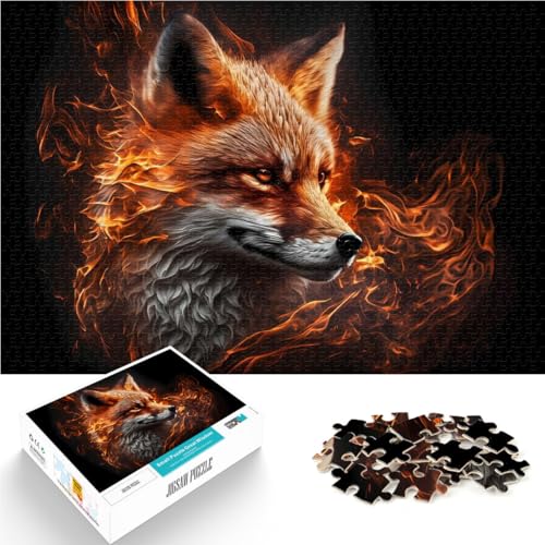 1000-teiliges Puzzle für Erwachsene Anspruchsvolles Spiel und Familienspaß Fuchs aus Feuer Lernspiel für Geburtstag, Weihnachten38x26cm 1000-teiliges Puzzle für Erwachsene Anspruchsvolles Spiel und Familienspaß Fuchs aus Feuer Lernspiel für Geburtstag, Weihnachten38x26cm von QVKZLYFXN